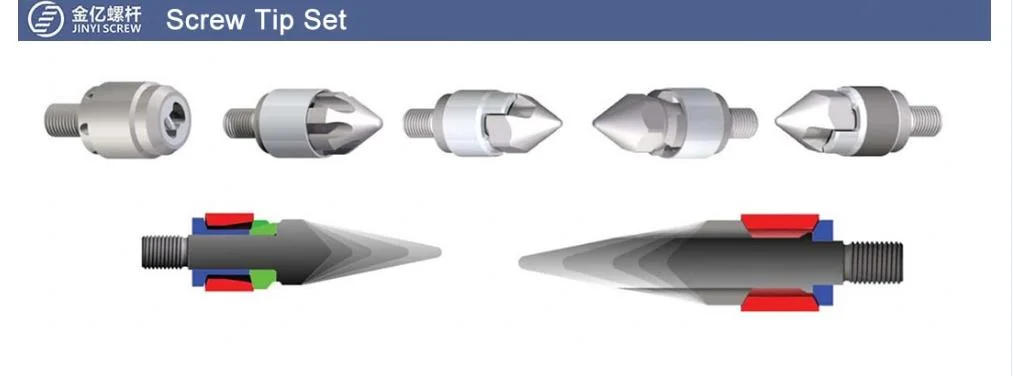 Bimetallic Screw Nozzle Tip for Injection Molding Machine Nitrided Accessories for Screw Barrel