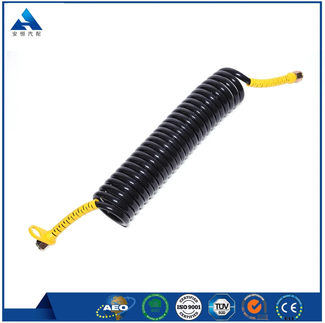 Blue Color Polyurethane Compressor Air Hose Assembled 1/4 NPT Thread Fittings and Spring Guards