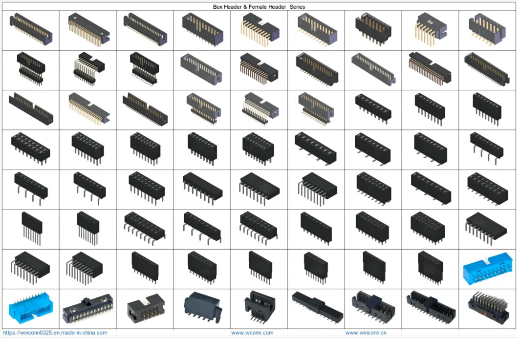 Hot Products 2.0mm Machined Pin Header Right Angle in Pitch Double Row PCB Connector Header