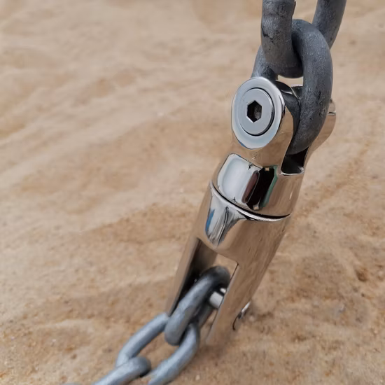 보트 앵커용 316 스테인레스 스틸로 제작된 이중 회전 앵커 체인 커넥터