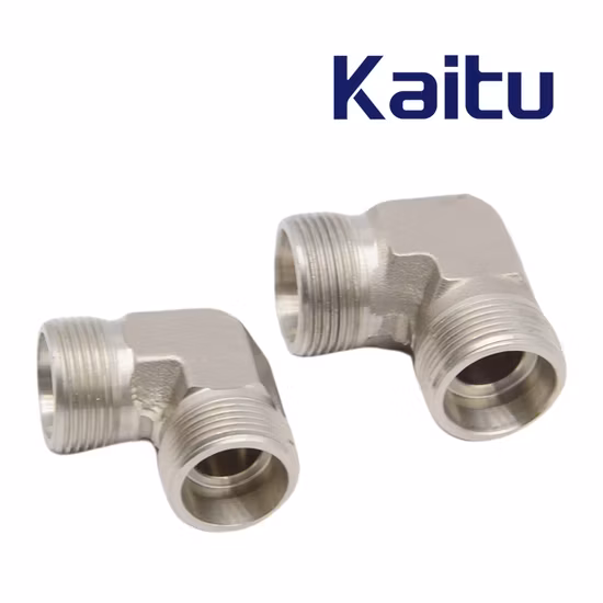 미터식 O-링 수나사산이 있는 90도 유압 어댑터