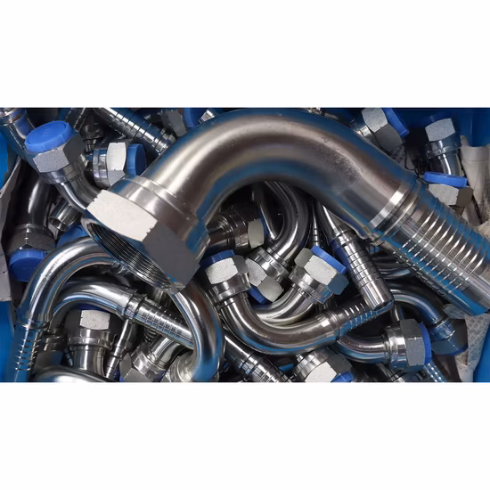 미터법 스테인레스 스틸 압축 피팅, 유압 고무 호스 피팅